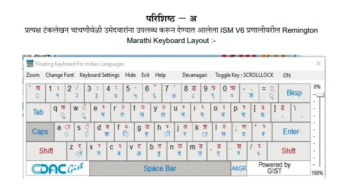 Remington Marathi Keyboard Layout